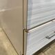 Vintage white and brown formica dresser with 4 deep drawers