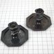 Pair of metal candlesticks