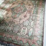 Afghan rug in pastel colors