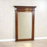 Renaissance Revival Mirror in Brown Oak Frame, 1950s