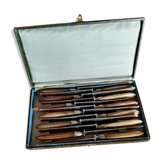 12 horn handle knives