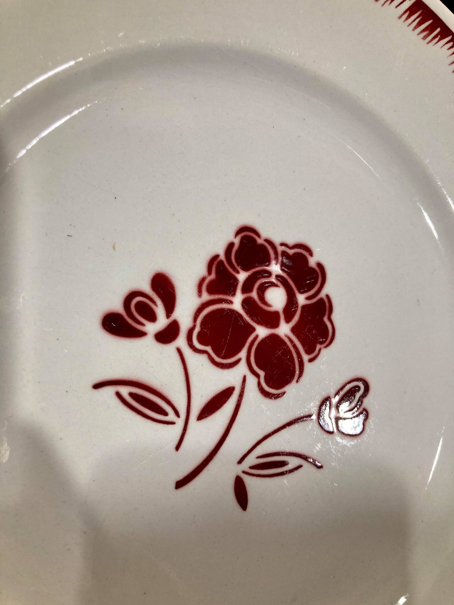 Set of 6 plates Fénal Badonviller model 39