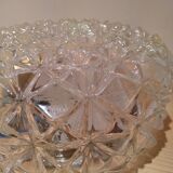 Cast glass ceiling lamp years 1960