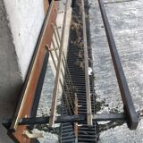 Hanging wall coat rack with vintage mirror 60s