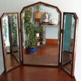 Triptych mirror 1900 with beveled mirrors, 88/42 x 68 cm