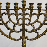 Menorah Hanukkah Brass Chandelier by Tamar