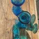 Vases and vintage soliflore blue and turquoise