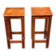 Pair of bar stools / central island in solid wood (H 59 cm)