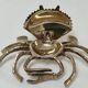 Vintage solid brass crab