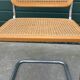 Lot de 4 chaises Cesca modèle b32 en chrome fabriqué en italie par Marcel Breuer