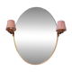 Oval illuminated brass mirror from the 70s