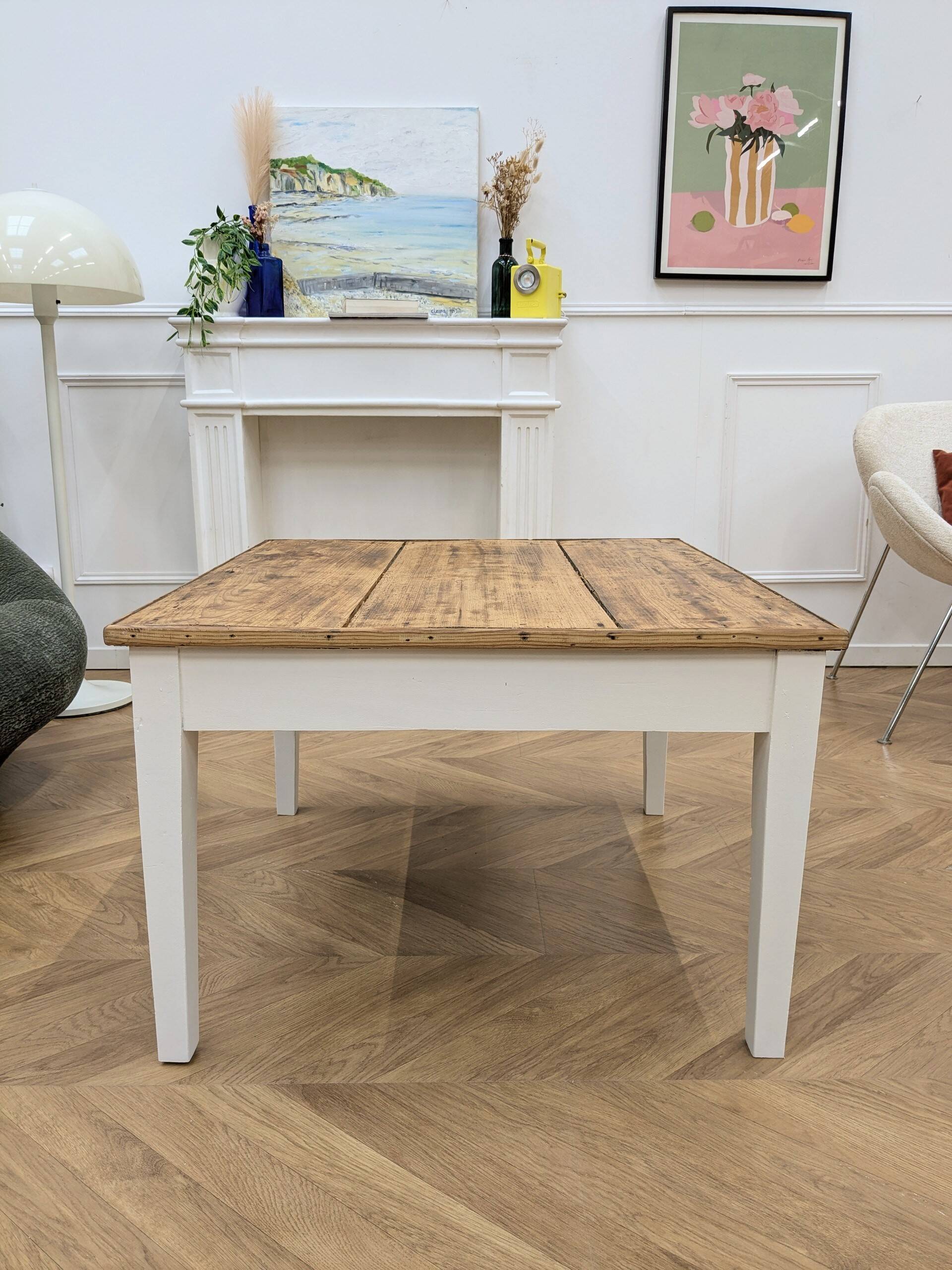 Ancienne table basse de campagne