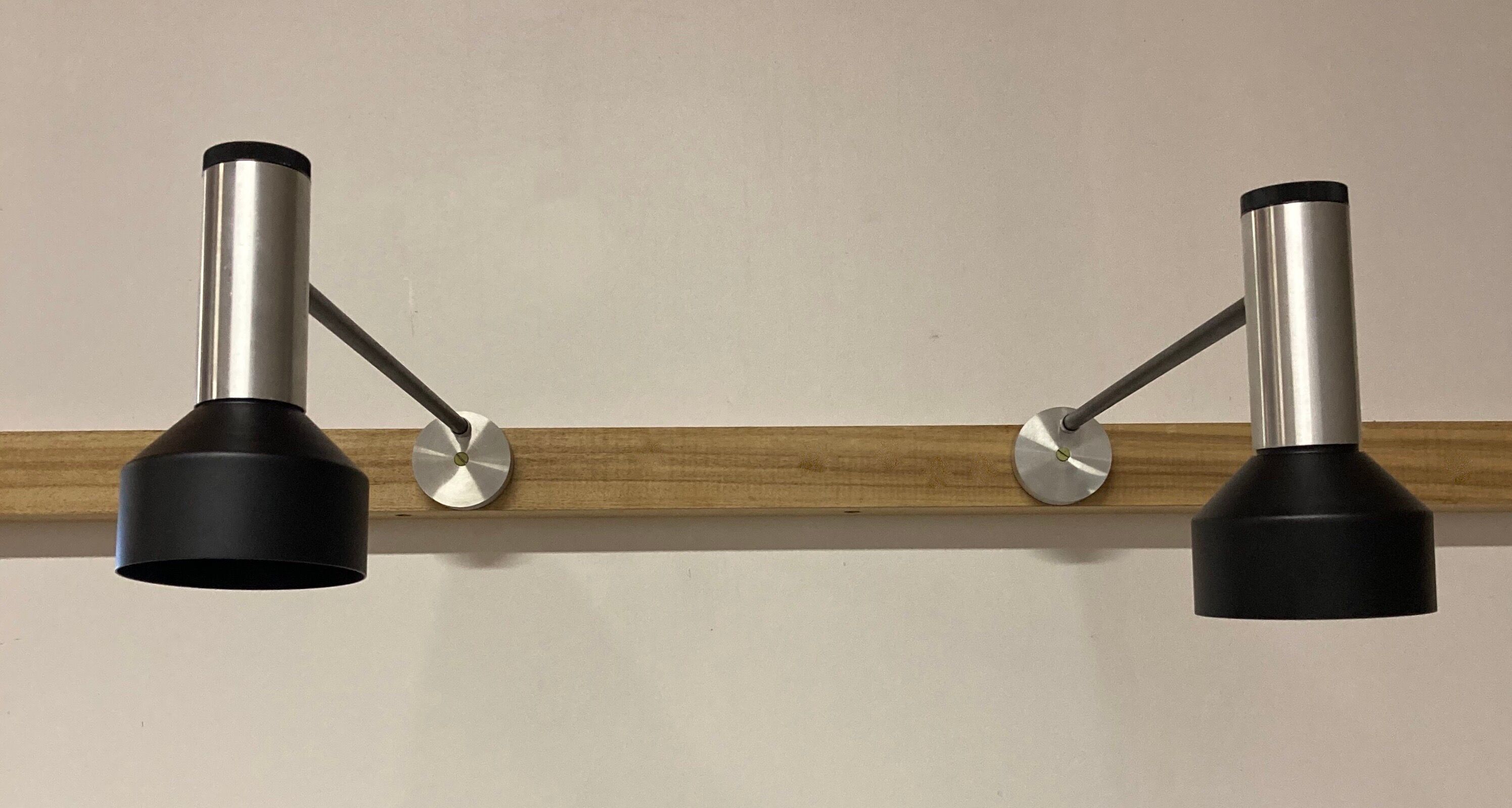 Set of 4 large wall lamps 65 cm design 1950.