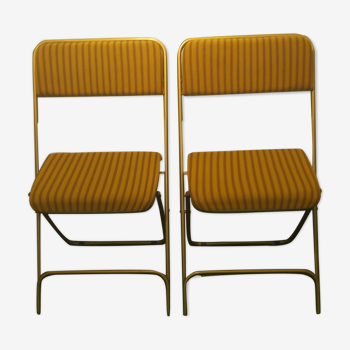 Set de 2 chaises pliantes Lafuma vintage