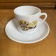 Series 8 cups & saucers sovirel white ceramic flower power fr