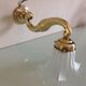 Wall light  in copper and glass art deco style / vintage 30-50 years