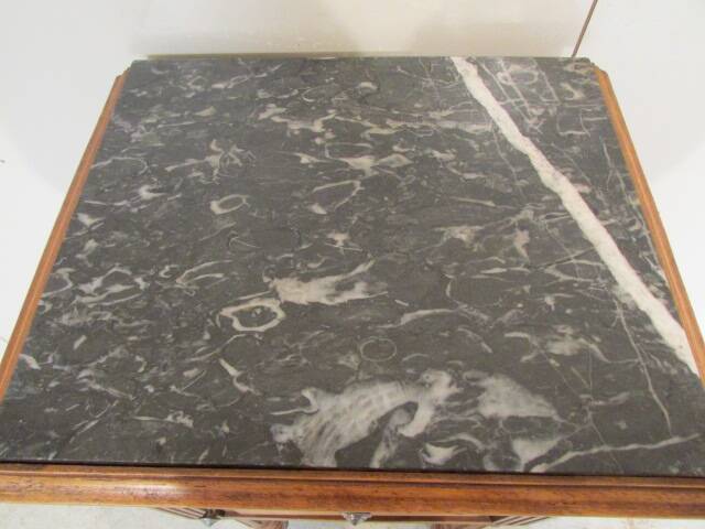 Bedside table on fluted legs, 1900s