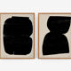 Paire d’impressions de giclée, ensemble d’art mural abstrait de deux, A3