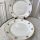 set of 6 flat plates Digoin Sarreguemines small flowers 50s