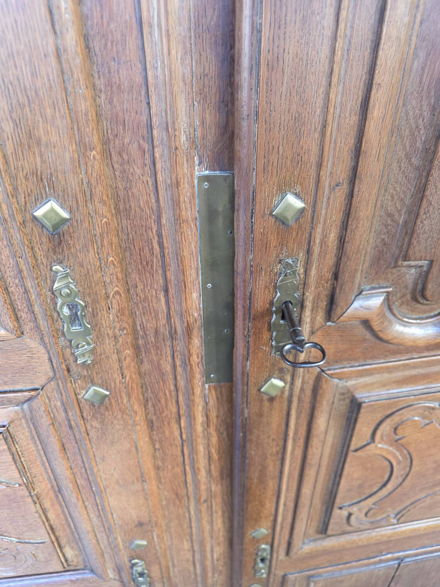 Pair of 19th-century oak cupboard doors