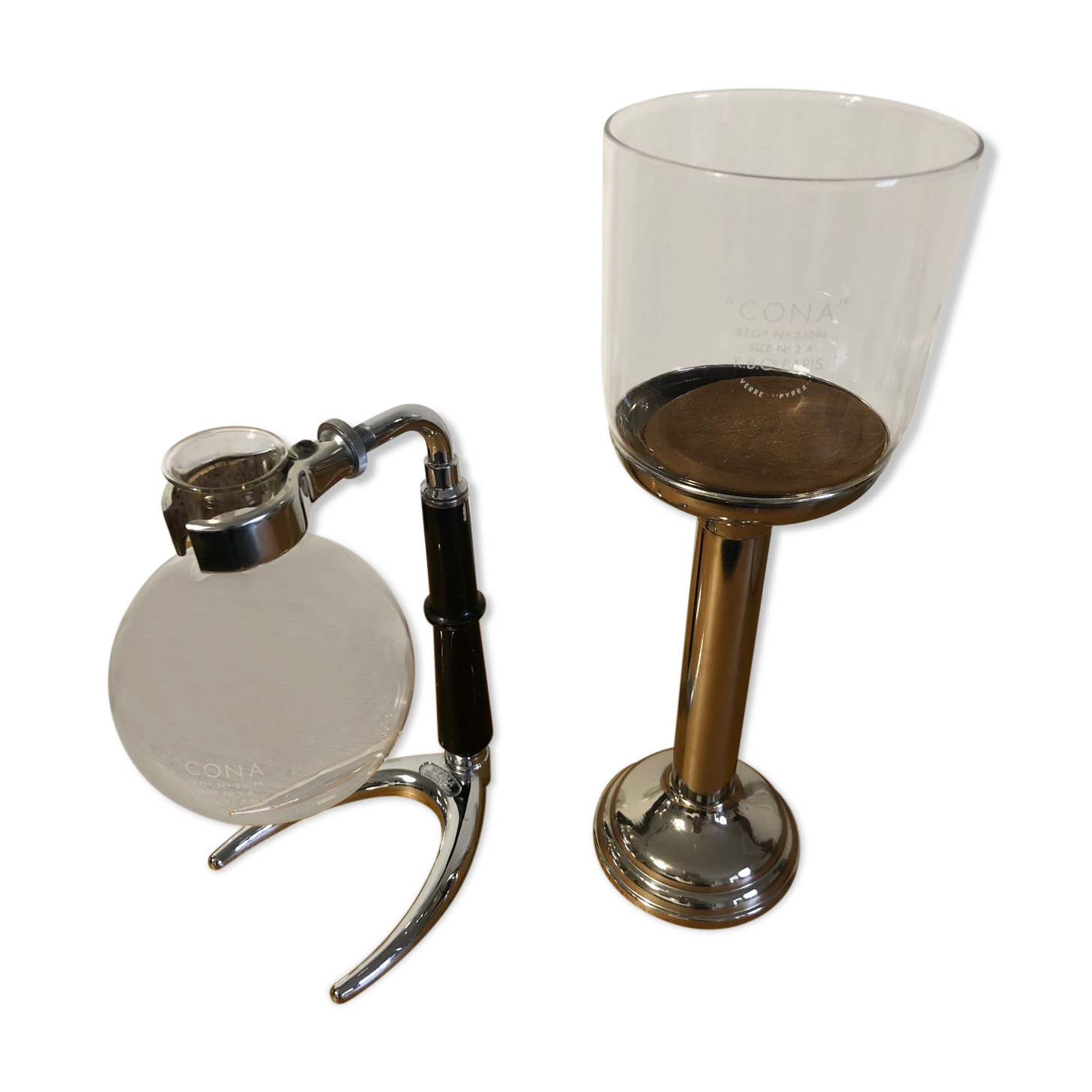 Cona coffee maker with vintage depression