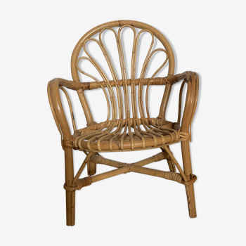 Vintage rattan child chair