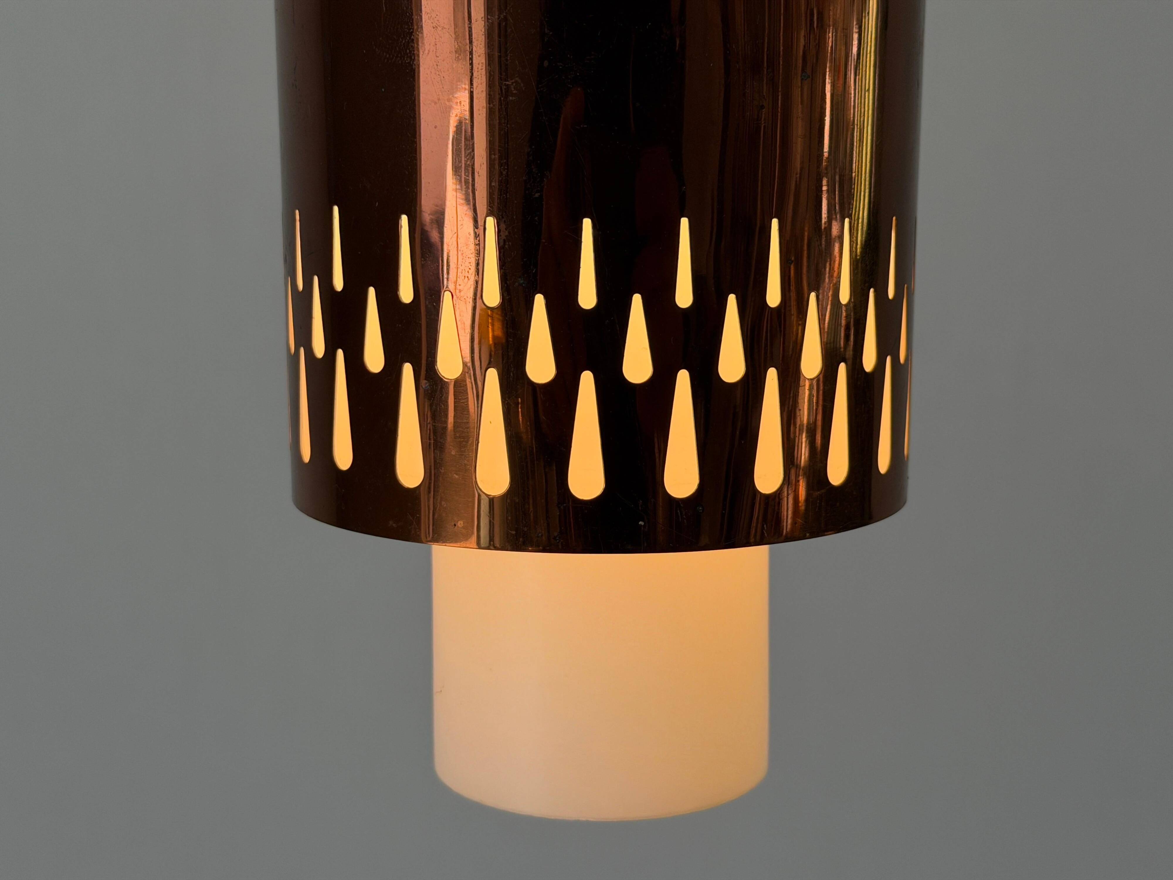 Mid-century brass and glass ceiling light, 1960s, Germany