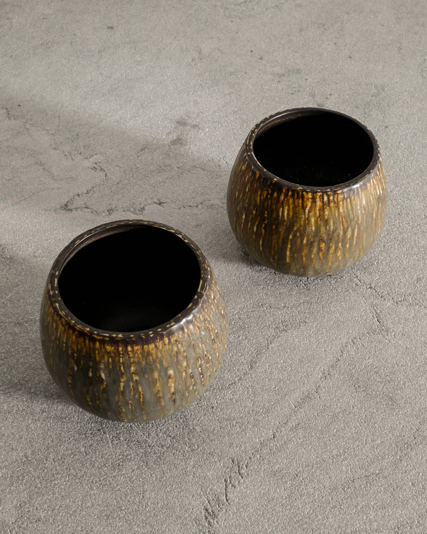 Pair of Swedish Mid Century Cermic Rubus Bowls by Gunnar Nylund,  1950s