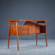 Mid-century teak desk by Gunnar Nielsen for Tibergaard, Denmark 1960s