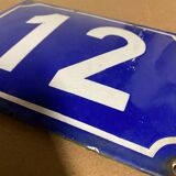 Old enamelled plaque number 12
