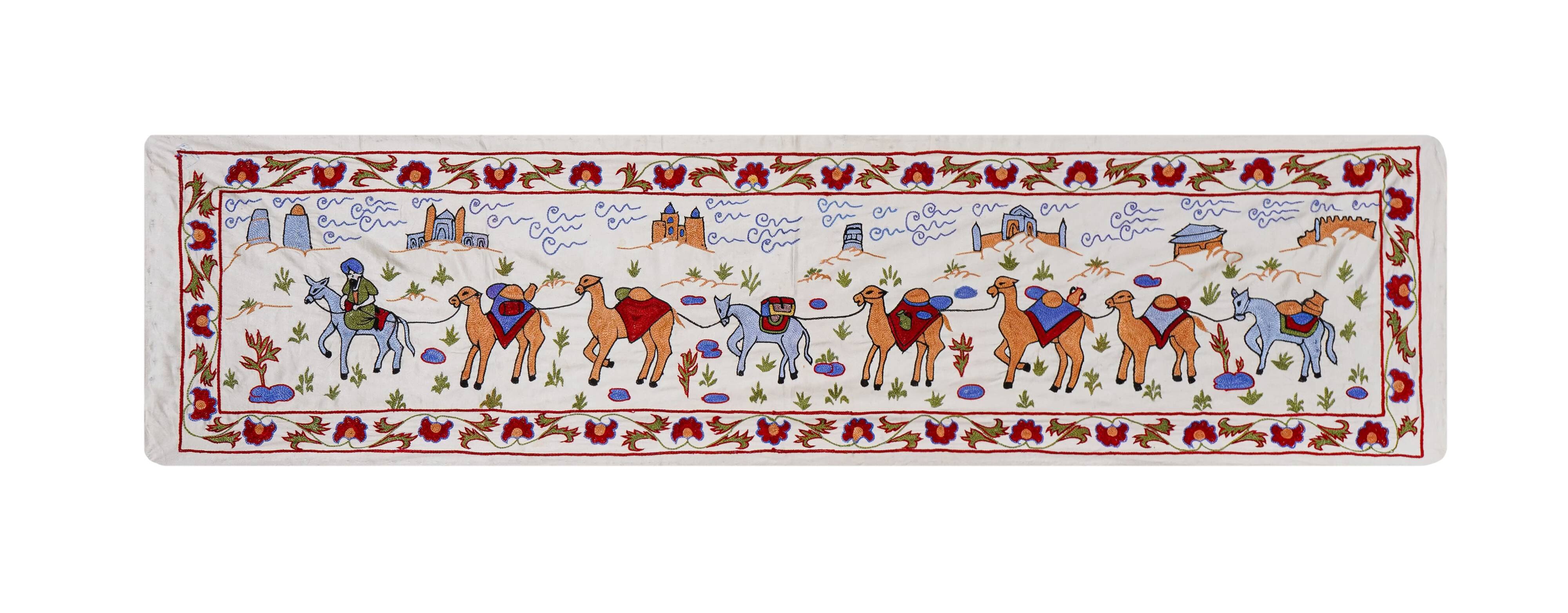 Hand-knotted rug, vintage Turkish rug 51x186 cm