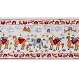 Hand-knotted rug, vintage Turkish rug 51x186 cm