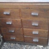 Oak art deco corner unit