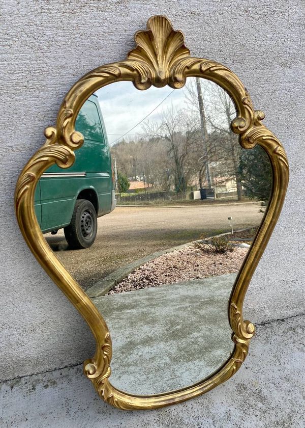 Miroir bois doré Vintage style Louis XV Mirror Baroque