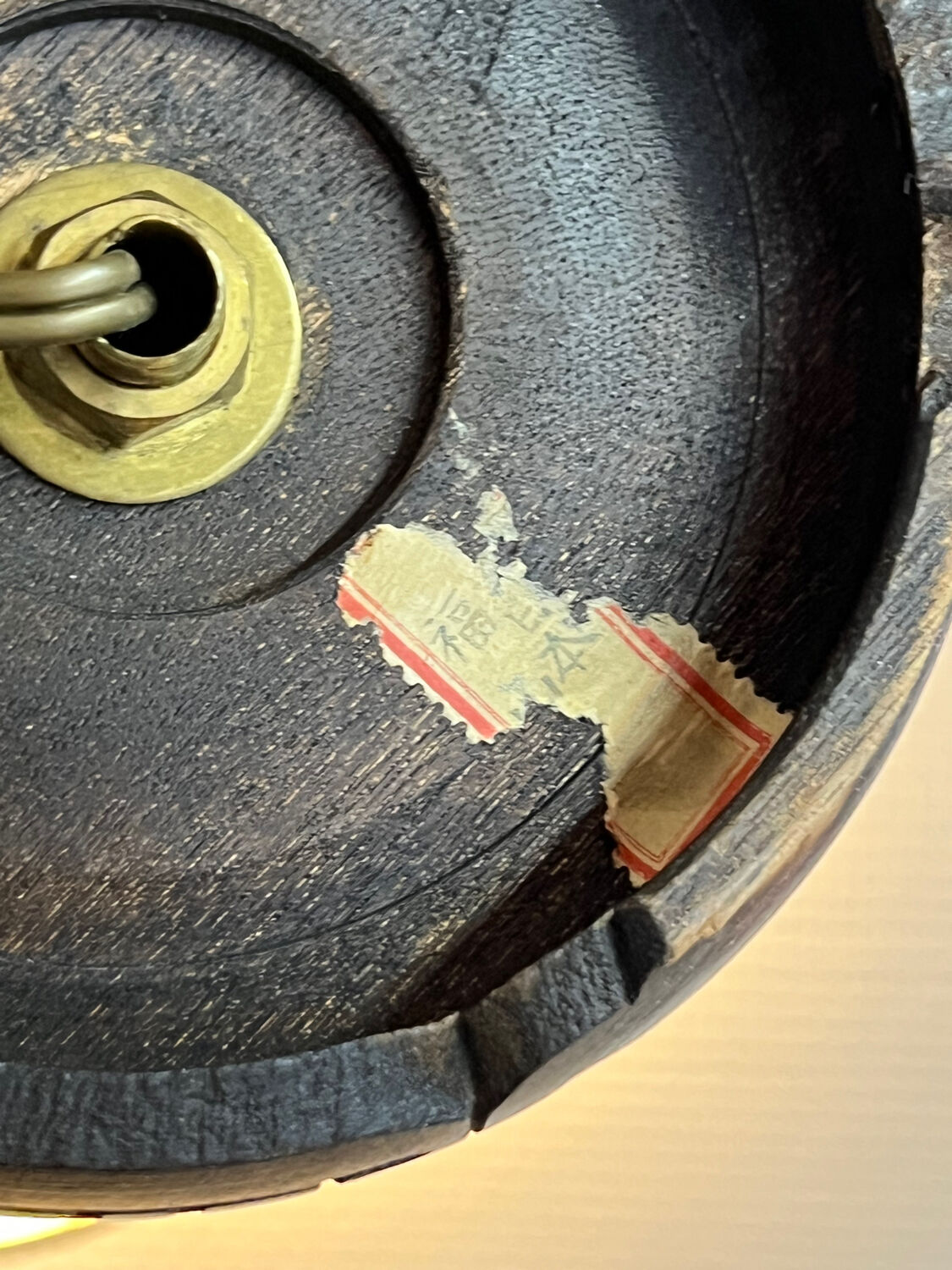 Table lamp, hand-painted ceramic foot