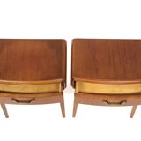 Set of 2 mahogany bedside tables by Axel Larsson, Sweden 1950