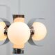 Vintage italian chrome and opaline chandelier, 70s