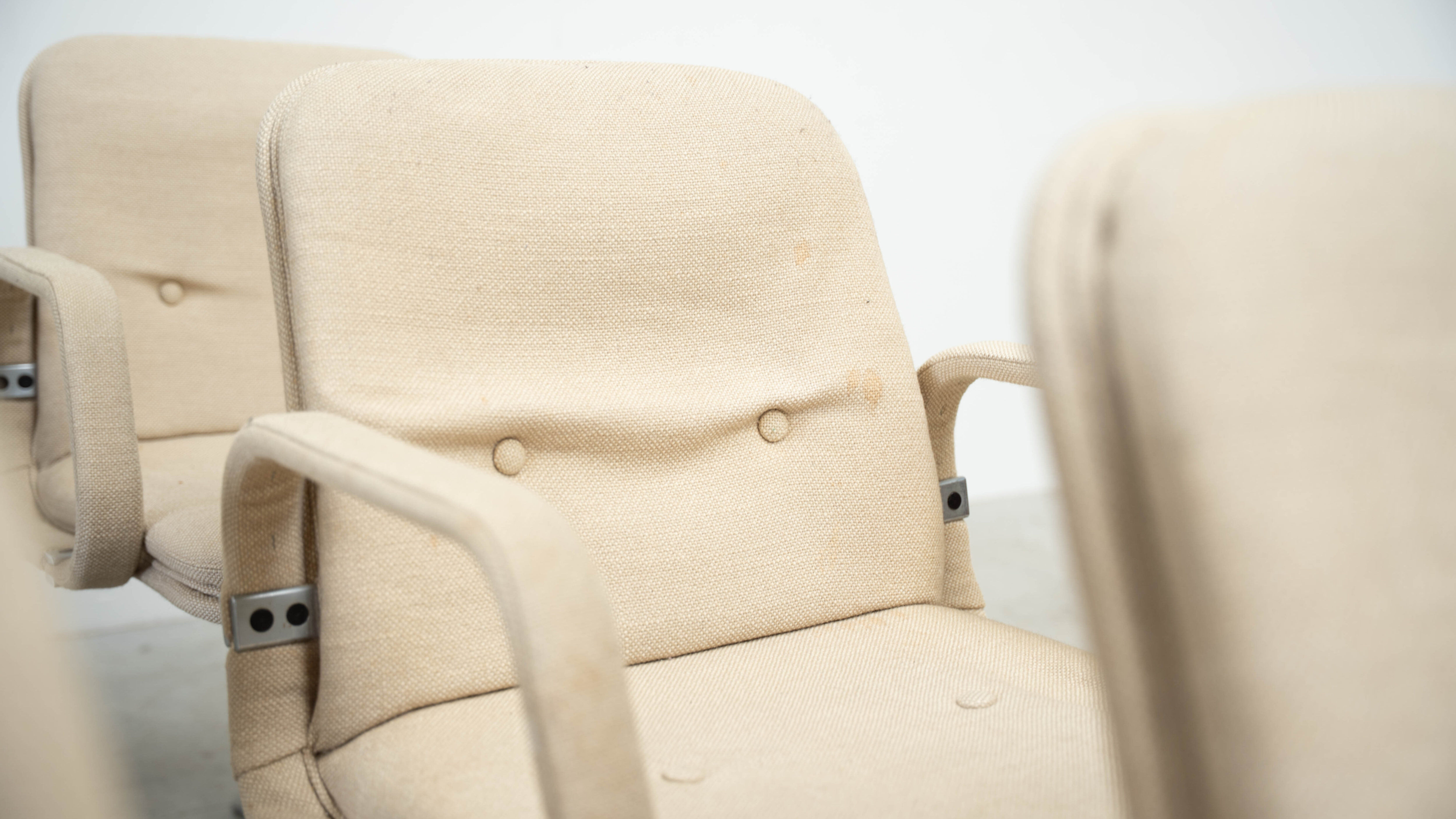 Set of six Italian conference chairs