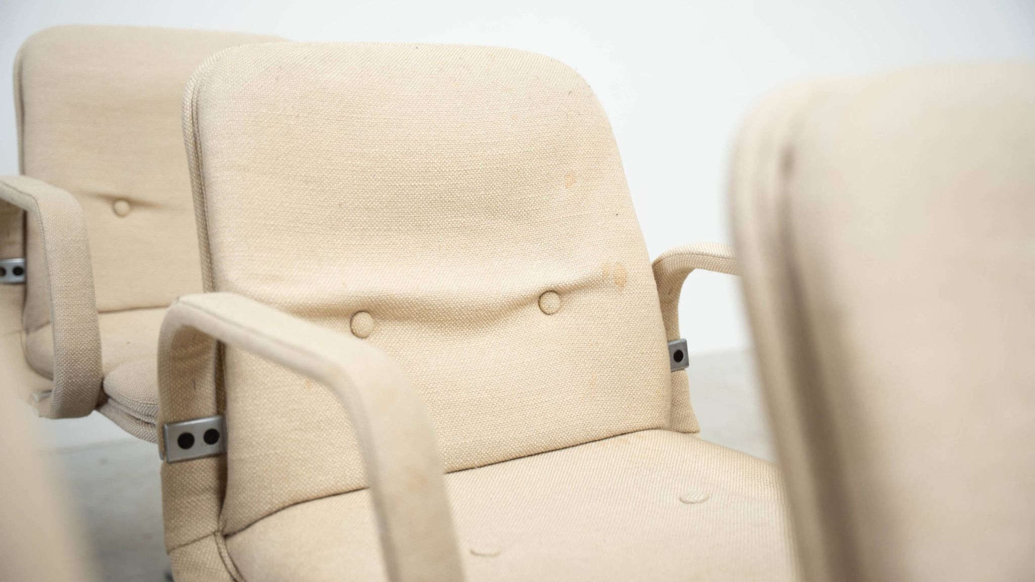 Set of six Italian conference chairs