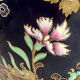 Old vase baluster enamelled lamp Boch Frères Keramis Belgium