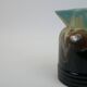 Art Deco pitcher in black, brown and blue glazed ceramic