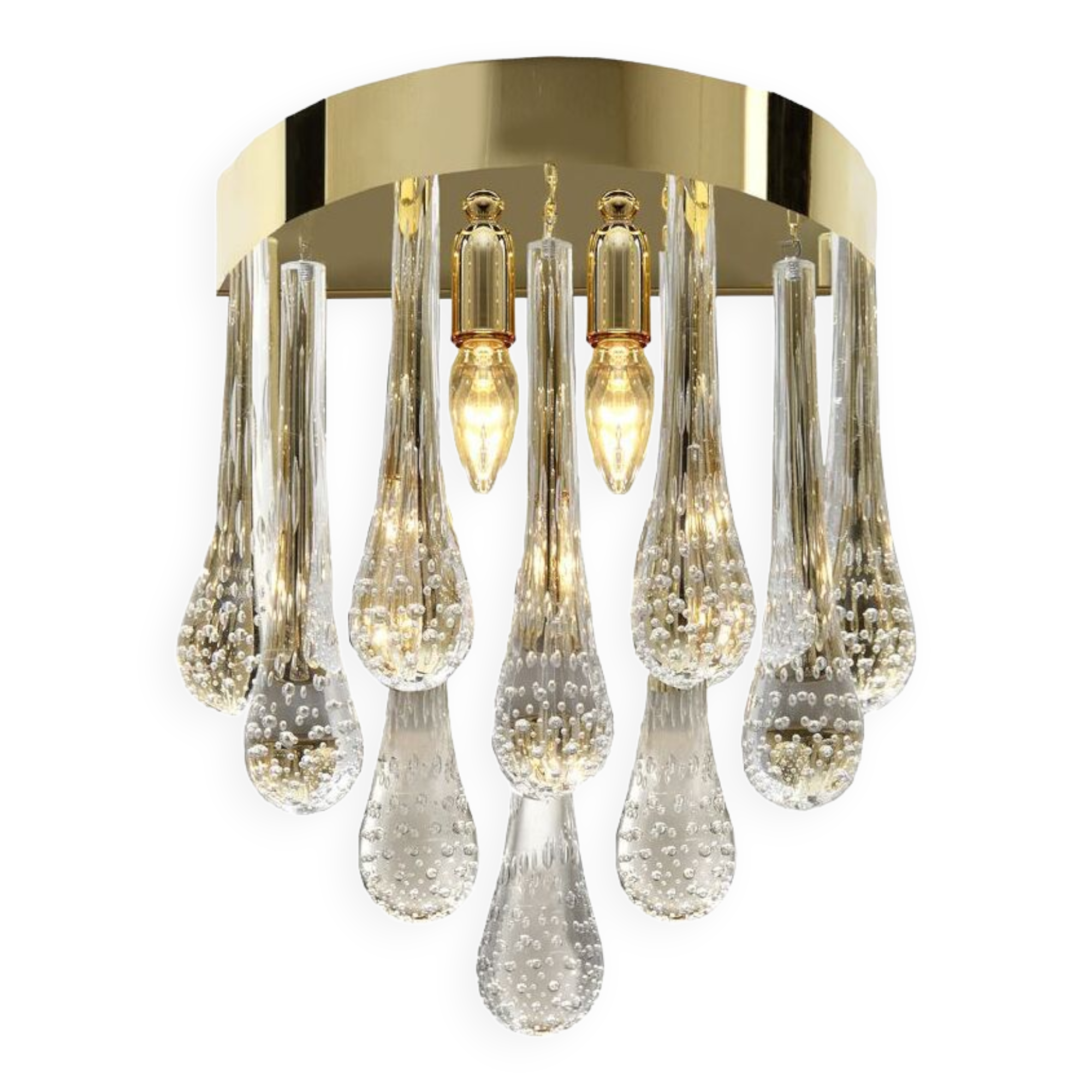 Belt “big drops” murano glass wall sconce