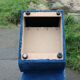 Canapé modulable composé de 5 chauffeuses en velours bleu, circa 1980