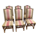 6 lounge chairs in sheepbone and fine fabrics 18/early 19th