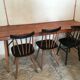 Vintage mid-century farm or estaminet dining table