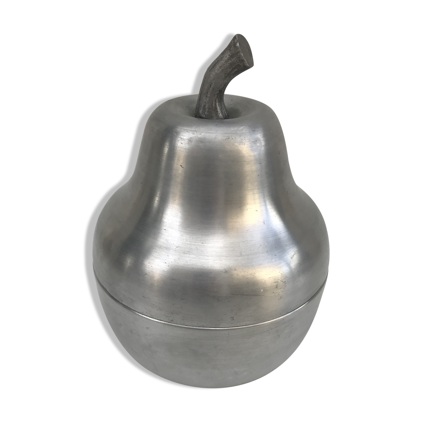 Former late 1970s grey PEAR ice bucket italy vintage