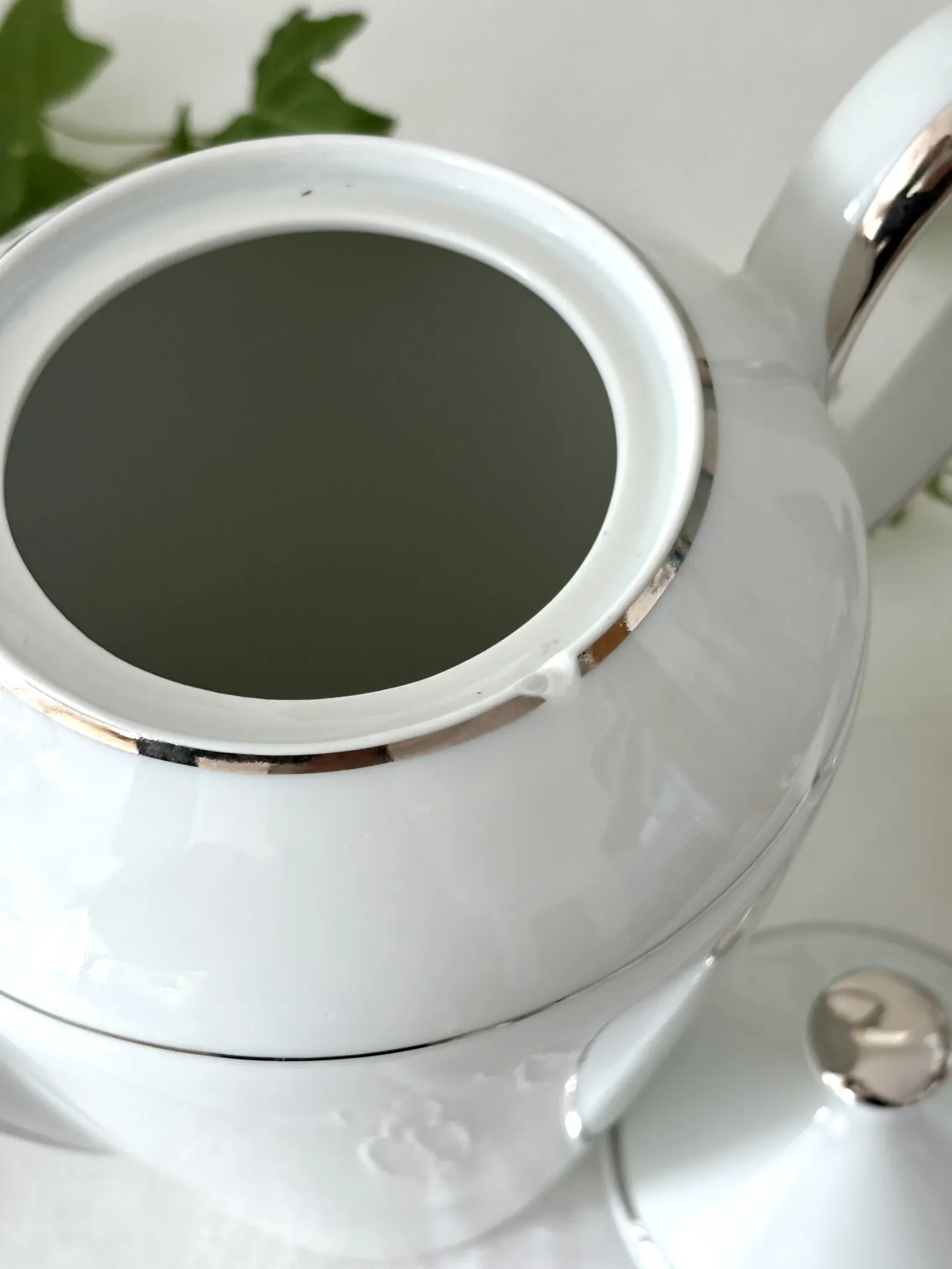 Coffee pot, milk jug and sugar bowl white porcelain