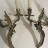 Paire d'appliques en bronze