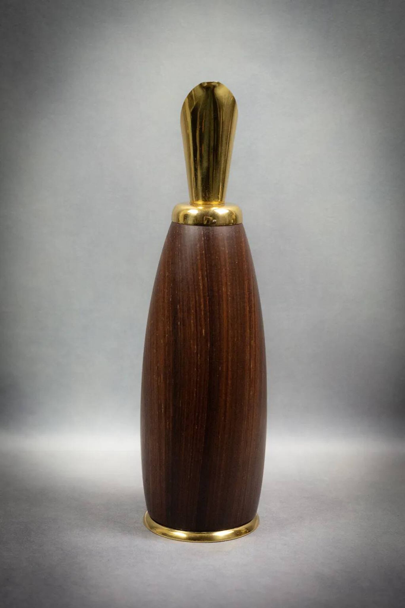 Aldo Tura - Vintage wood and brass pitcher - Italy, circa 1950