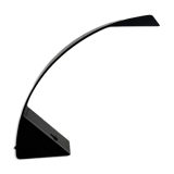 Arcobaleno black metal table lamp — arced mid-century Italian design by Marco Zotta, 1970s